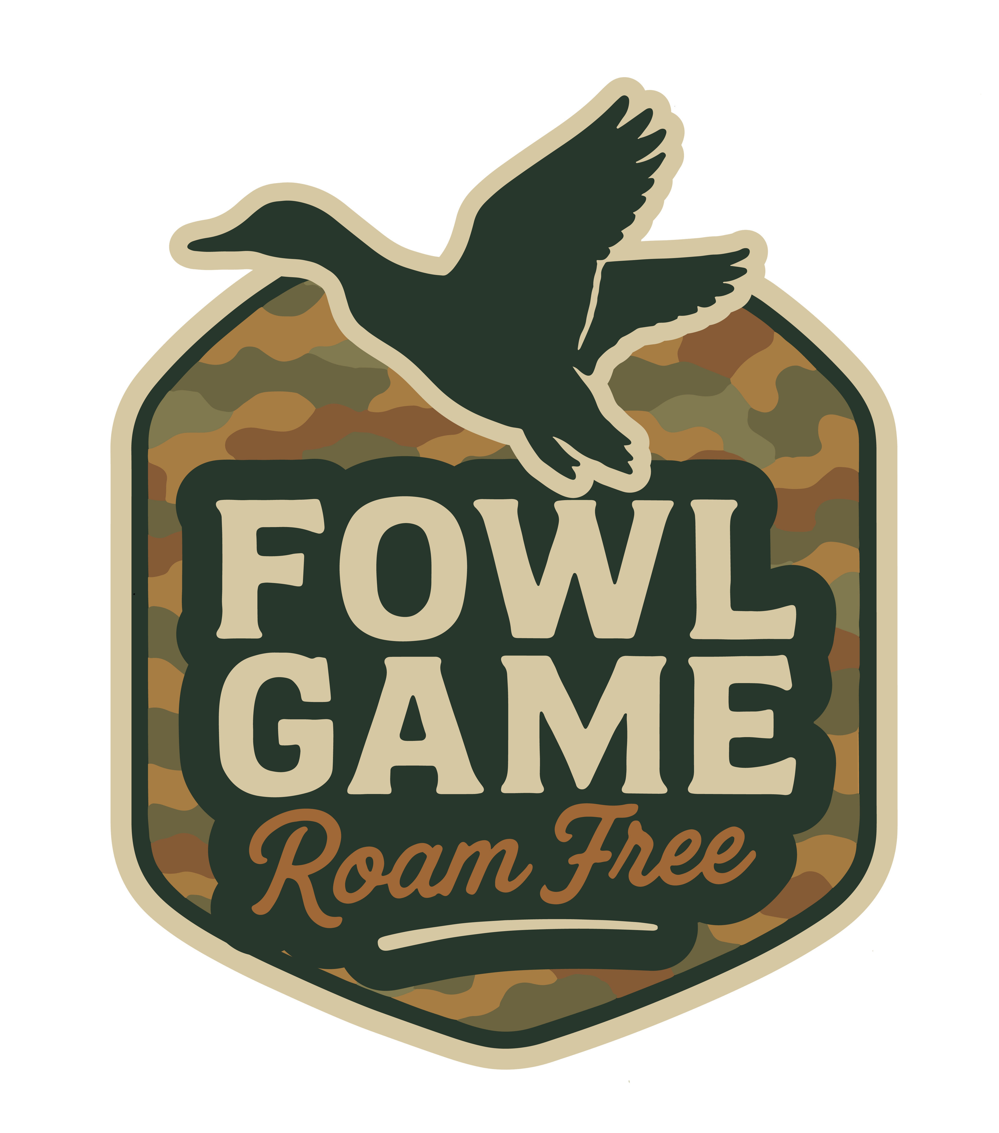 Fowl Game Camo Sticker